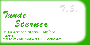 tunde sterner business card